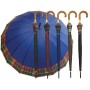 Ombrello automatico 16 stecche fiberglass banda scozzese