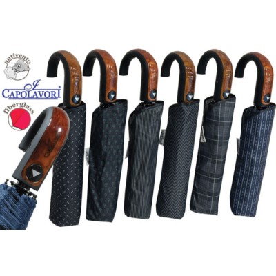 Ombrello automatico lusso cravatta manico curvo