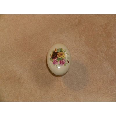 Ovalino ceramica art.119 champagne base bronzata