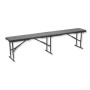 Panca birreria pieghevole acciaio e resina cm.180x28x43 dark grey
