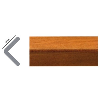 Paraspigolo ayous 29x29 liscio noce scuro