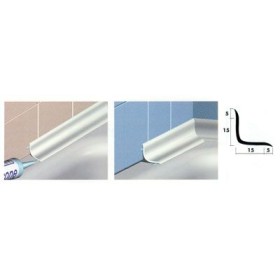 Profilo di raccordo h.3 15x15 gomma bianca