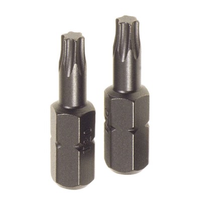 2 punte per viti torx t25 25mm