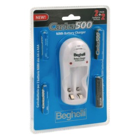 Caricatore compatto carica500, in dotazione batterie: 2AA+2AAA
