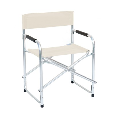 Poltrona regista alluminio poliestere ecru