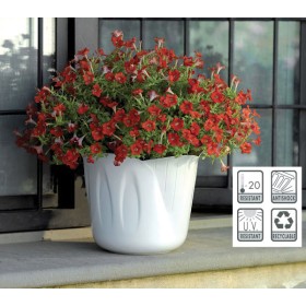 Portavaso mimosa bianco d.20