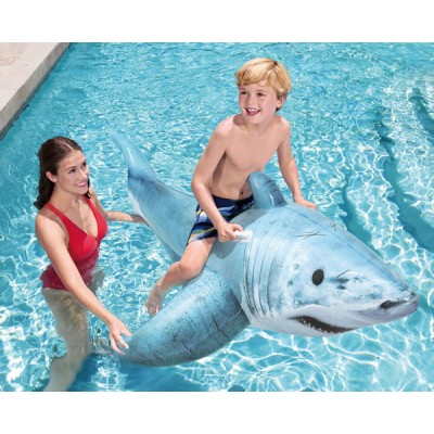 Cavalcabile squalo 3d con 2 maniglie integrate cm.183x102