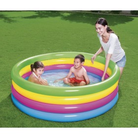 Piscina a 4 anelli colorati 157x46 cm