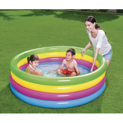 Piscina a 4 anelli colorati 157x46 cm