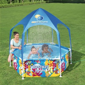 Piscina-gioco con gazebo e doccetta splash in shade 183 x 51 cm