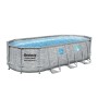 Piscina ovale rattan con oblò cm 427x250x100 capacità: 7.250 lt.