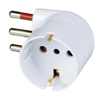 Adattat.schuko 90g 16a 2p+t bianco