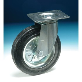 Ruota gomma piastra girev.d.200