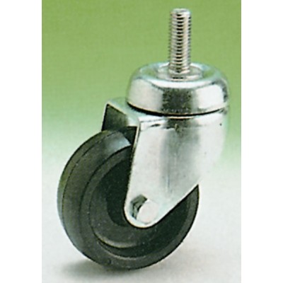 Ruota nylon nera c/perno d.40