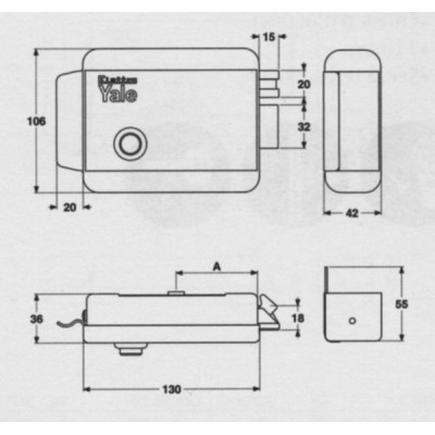 Serr.elettr.appl.dx c/pulsante 601