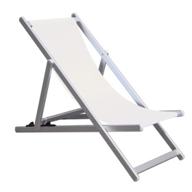 Sdraio alluminio texilene reclinabile bianco