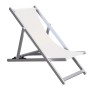 Sdraio alluminio texilene reclinabile bianco