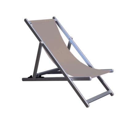 Sdraio alluminio texilene reclinabile grigio