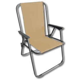 sediolina spiaggia acciaio cm.53x55xh75 tessuto 600d oxford ecru