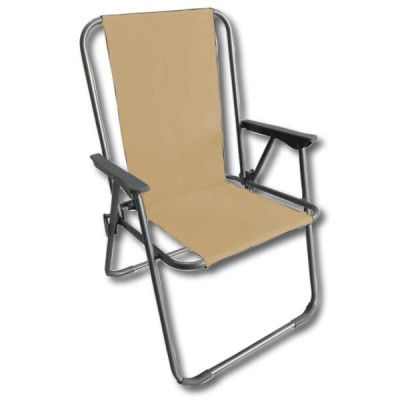 sediolina spiaggia acciaio cm.53x55xh75 tessuto 600d oxford ecru