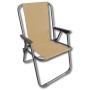 sediolina spiaggia acciaio cm.53x55xh75 tessuto 600d oxford ecru