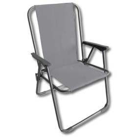 sediolina spiaggia acciaio cm.53x55xh75 tessuto 600d oxford grigio