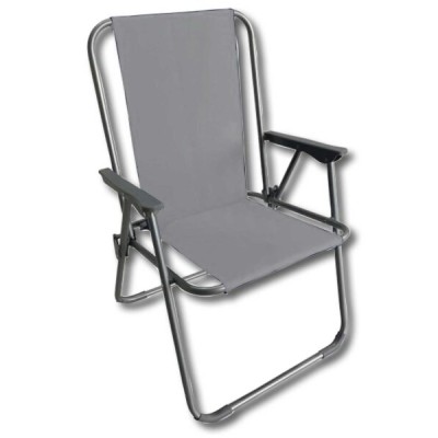 sediolina spiaggia acciaio cm.53x55xh75 tessuto 600d oxford grigio