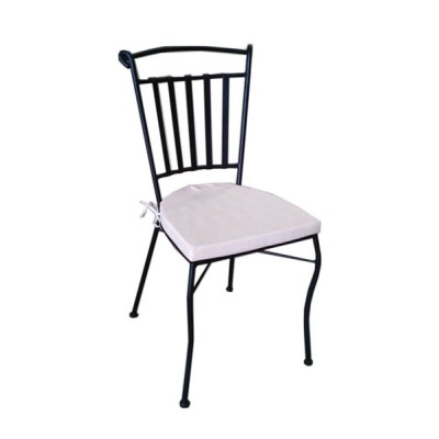 Sedia ferro batt.impil.pisa c/cusc.