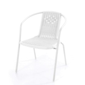 Sedia ios tipo rattan bianca