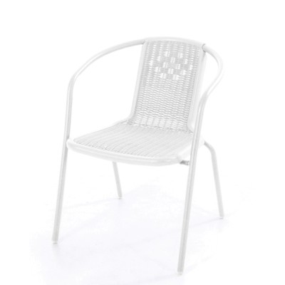 Sedia ios tipo rattan bianca