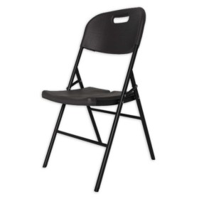 Sedia birreria pieghevole acciaio e resina cm.86x46x50 dark grey