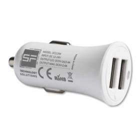 Caricatore auto 2usb bianco