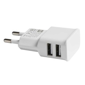 Caricatore presa muro 2usb bianco