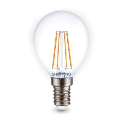 Lamp.sfera led filam.trasp.4w e14