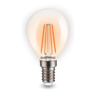 Lamp.sfera led filam.ambra 4w e14