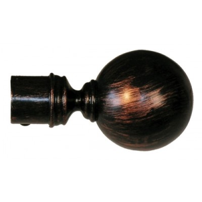 Bastone estensibile per tenda parigi da cm. 120 a 210 nero/rame