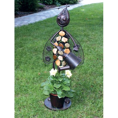 Portavaso omino c/annaffiatoio cm69