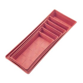 Sottovaso rettangolare cotto cm.40