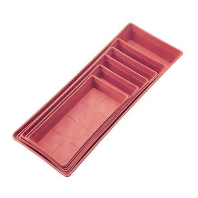 Sottovaso rettangolare cotto cm.40