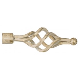 Bastone estensibile per tenda zagabria da cm. 120 a 210 avorio/oro