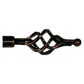 Bastone estensibile per tenda zagabria da cm. 120 a 210 nero/rame